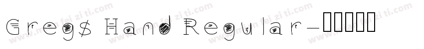 Gregs Hand Regular字体转换